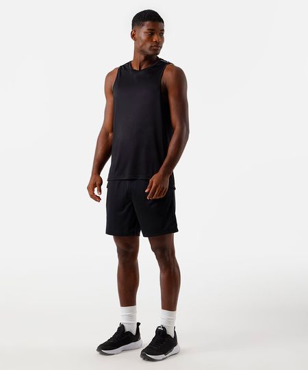 short masculino esportivo ace com bermuda interna preto M