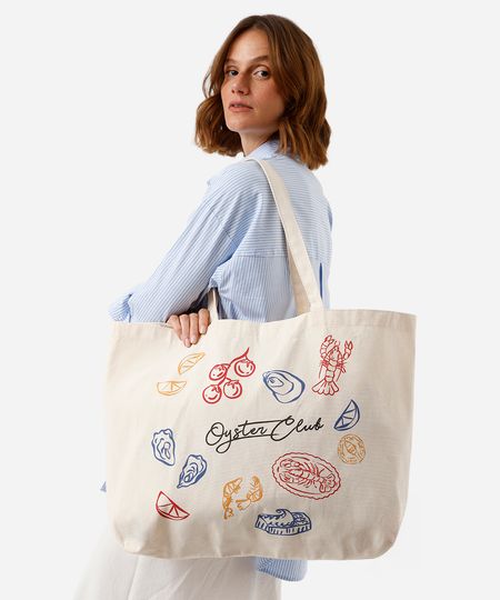 ecobag de algodão estampada amarela UNICO ecobag de algodão estampada amarela UNICO