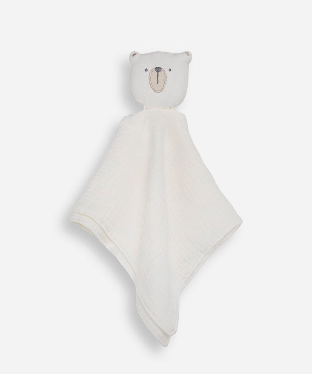 naninha infantil urso de algodão off white naninha infantil urso de algodão off white