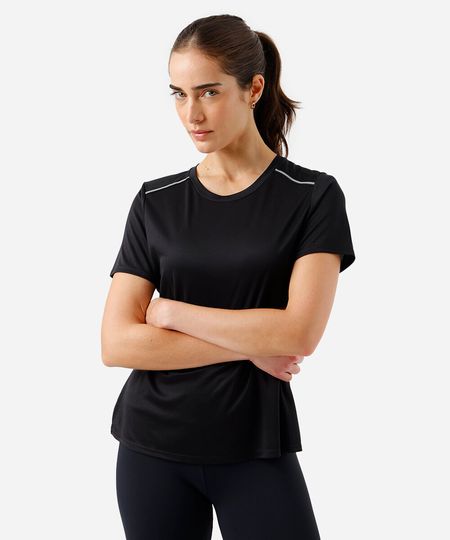 camisa feminina ace com refletivo no ombro preta P