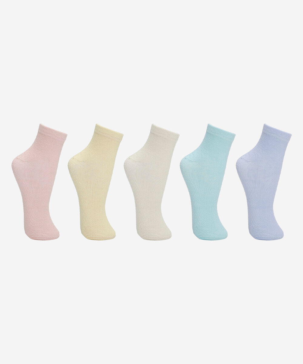 kit de 5 meias cano médio colorido