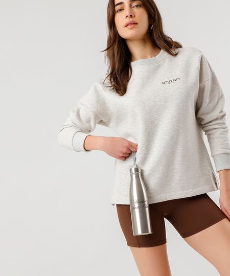 garrafa de metal sports club mindset prateada UNICO garrafa de metal sports club mindset prateada UNICO