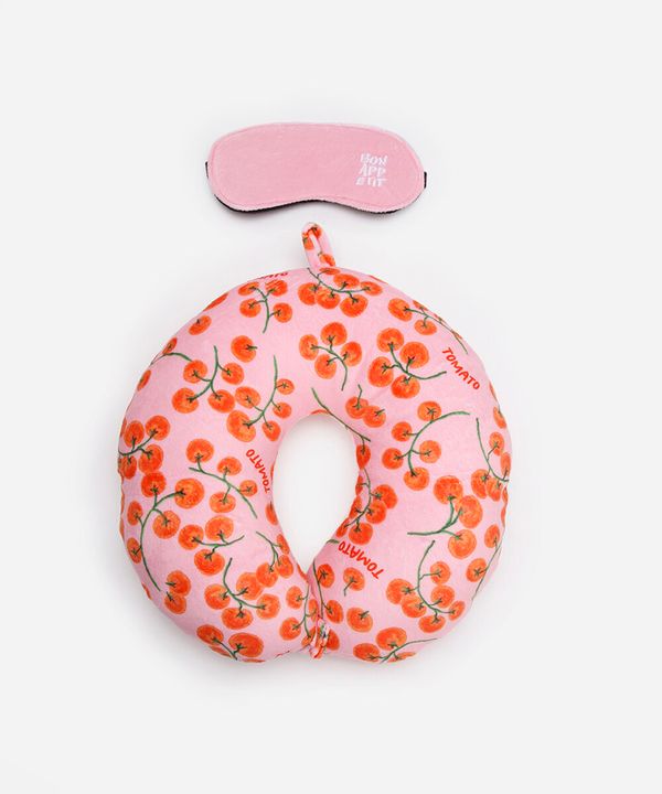 apoio de pescoço com máscara de dormir tomato rosa UNICO