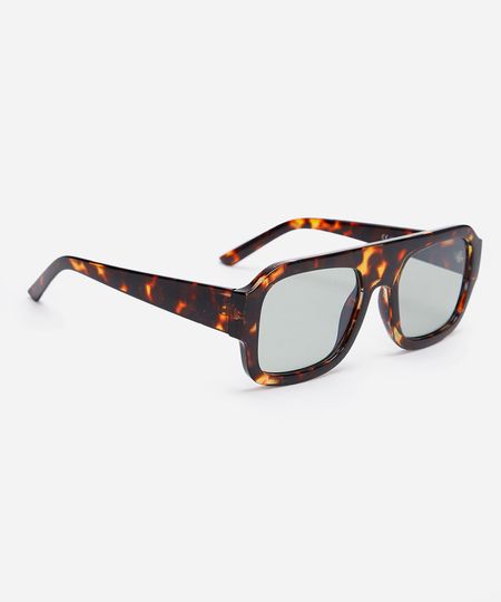 óculos de sol quadrado tartaruga mindset marrom UNICO óculos de sol quadrado tartaruga mindset marrom UNICO