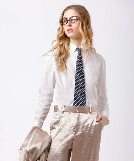 camisa feminina de algodão mindset off white GG camisa feminina de algodão mindset off white GG