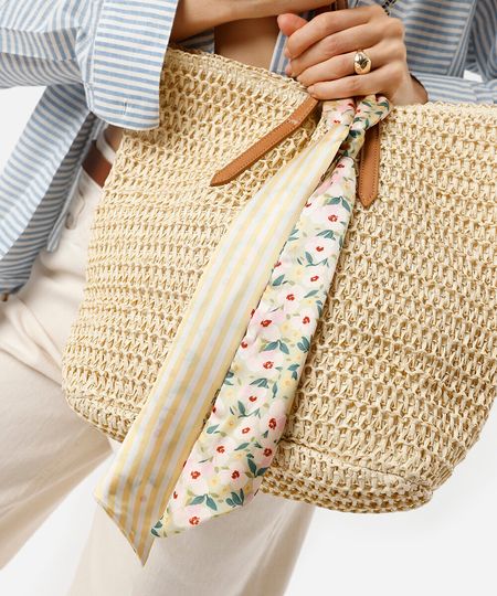 lenço dupla face floral listrado colorido UNICO