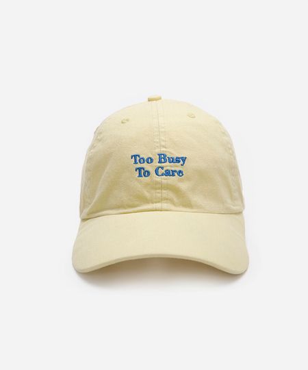 boné aba curva bordado estonado amarelo UNICO