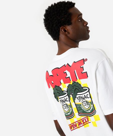 camiseta masculina de algodão popeye off white G