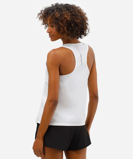 regata nadador feminina esportiva ace com fendas texturizada branca P regata nadador feminina esportiva ace com fendas texturizada branca P