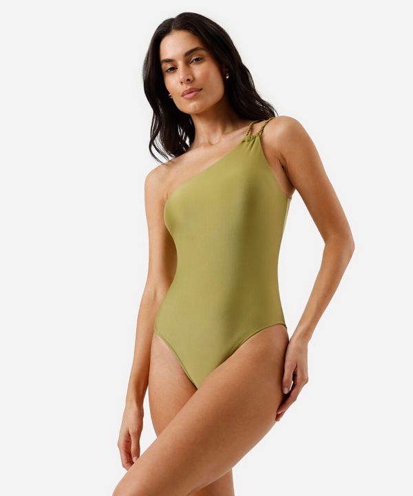 maiô ombro único feminino verde P