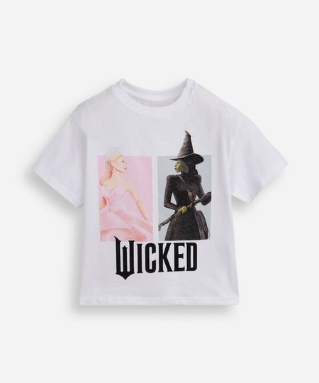 camiseta infantil de algodão wicked off white 10