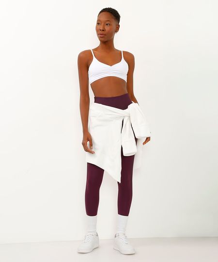 top decote coração alça fina esportiva ace branco M