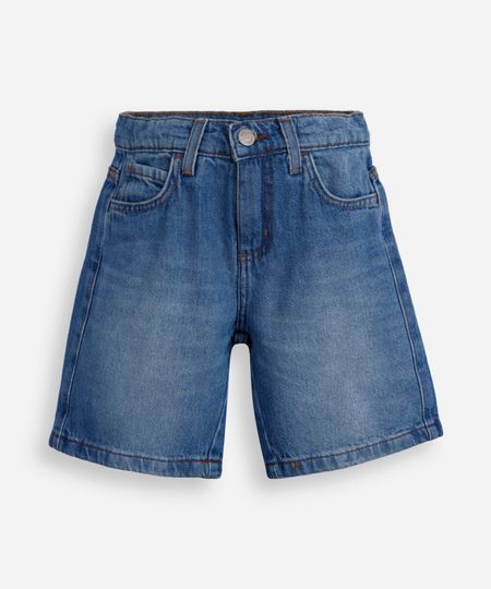 bermuda jeans infantil azul 10