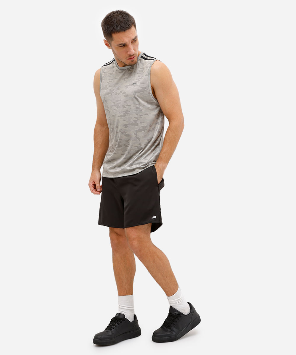 regata masculina esportiva ace com listras estampada bege