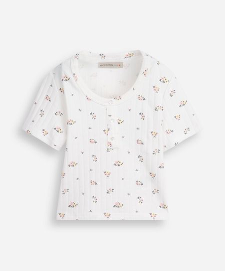 blusa juvenil flores off white 10 blusa juvenil flores off white 10