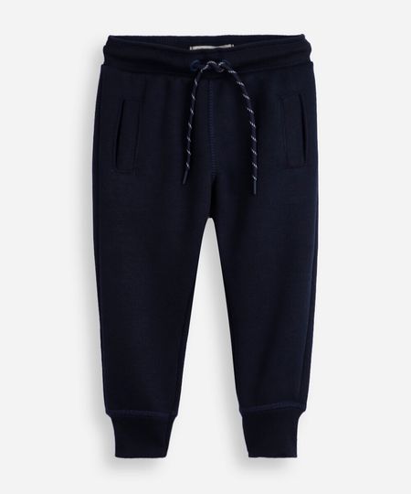 calça de moletom infantil com cordão azul 2 calça de moletom infantil com cordão azul 2