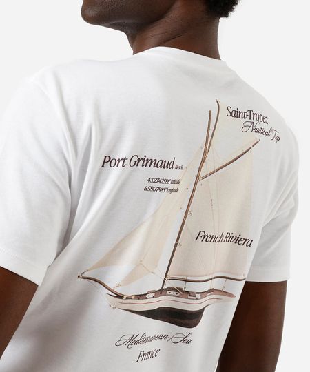 camiseta masculina com algodão estampada off white M