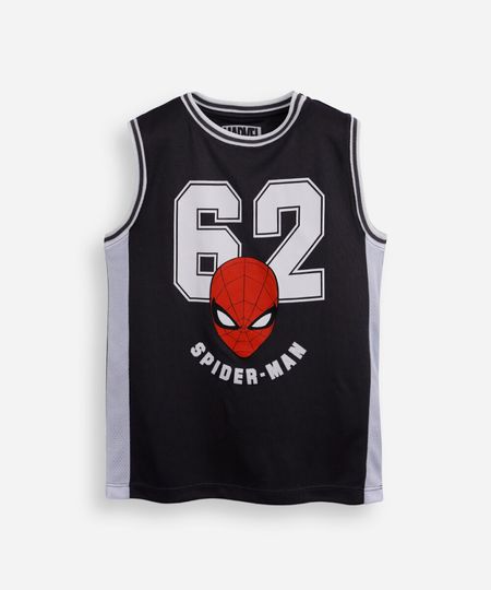 regata infantil com recorte homem aranha cinza 4