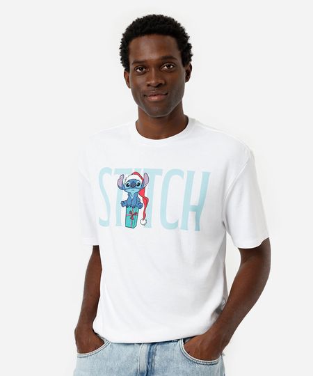 camiseta masculina com algodão stitch off white P