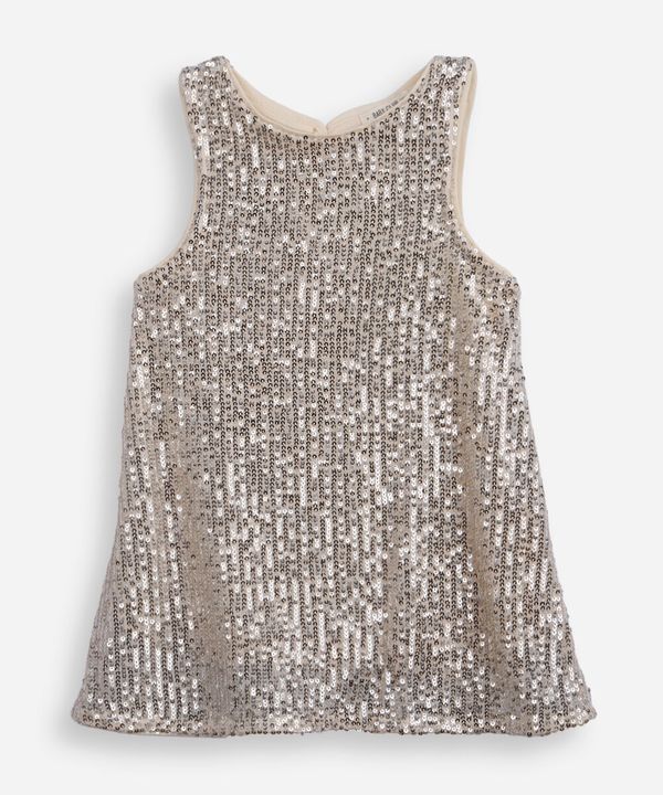 vestido infantil de paetê dourado 3