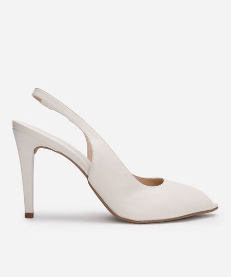 scarpin peep toe salto fino oneself off white 39