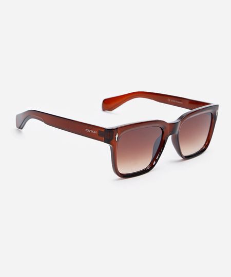 óculos de sol quadrado triton unissex marrom UNICO