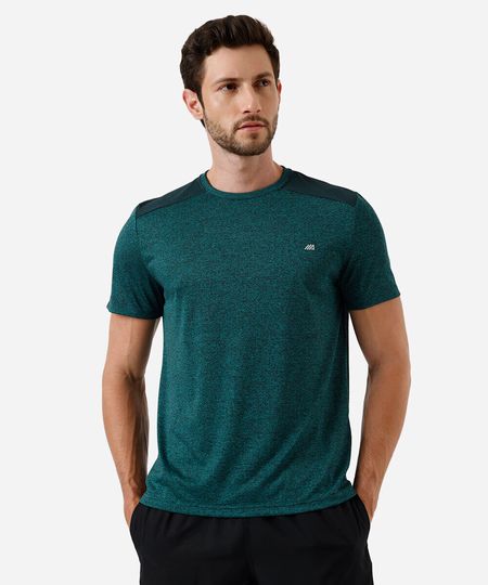camiseta masculina esportiva ace com recorte verde GG