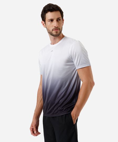camiseta slim masculina esportiva ace degradê branco P camiseta slim masculina esportiva ace degradê branco P