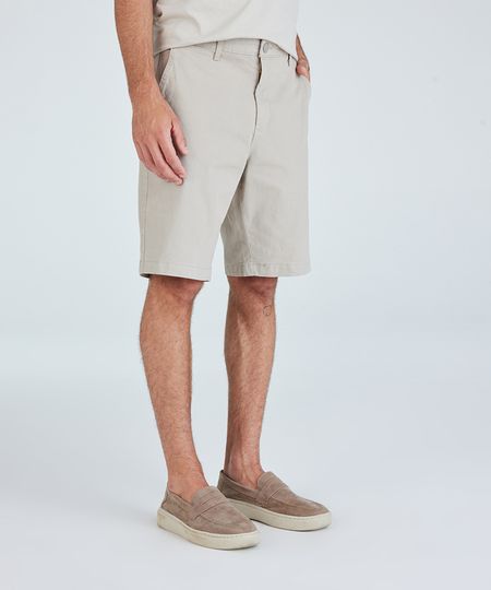 bermuda reta de sarja com bolsos chino verde 36