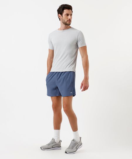 short masculino esportivo ace bolso com zíper azul P