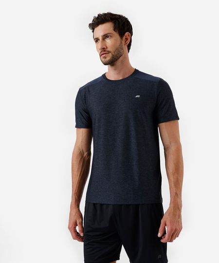 camiseta masculina esportiva ace com recorte azul G