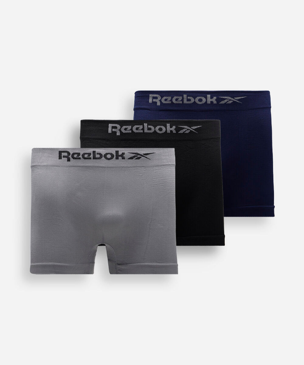 kit de 3 cuecas boxer reebok colorido