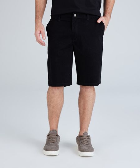 Bermuda Reta de Sarja - preto 40 Bermuda Reta de Sarja - preto 40