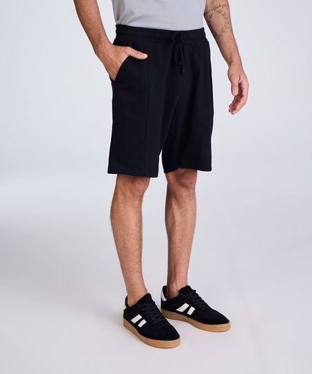 bermuda relaxed masculina texturizada preta M bermuda relaxed masculina texturizada preta M
