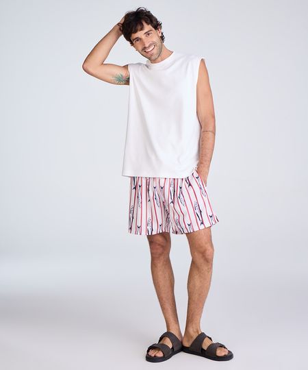 short reto masculino sardinhas off white G