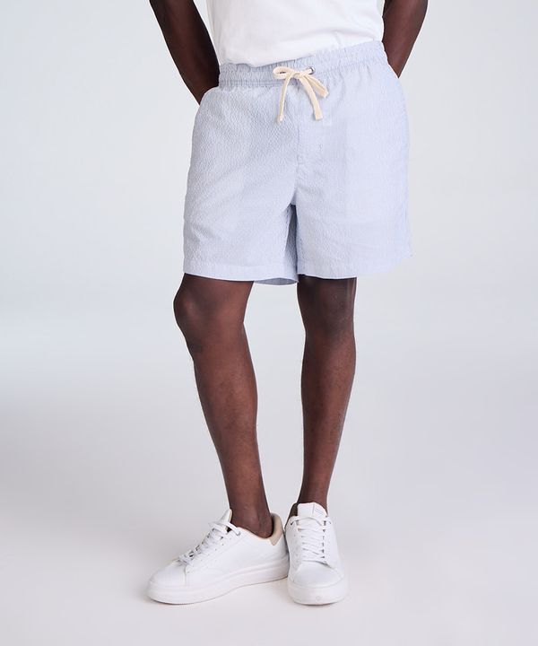 bermuda masculina listrada azul GG