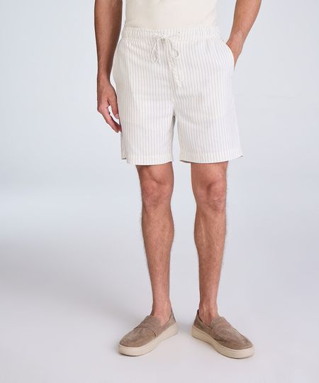 bermuda jogger masculina listrada off white G bermuda jogger masculina listrada off white G
