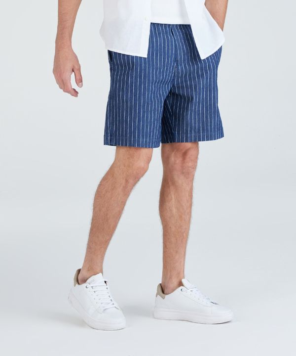 bermuda jogger masculina jeans listrada azul P