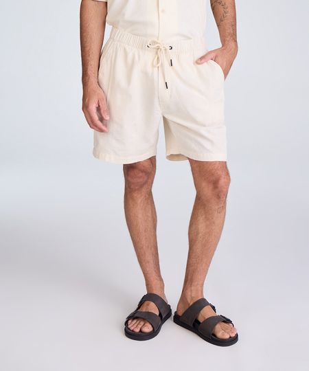 bermuda jogger masculina texturizada off white G bermuda jogger masculina texturizada off white G