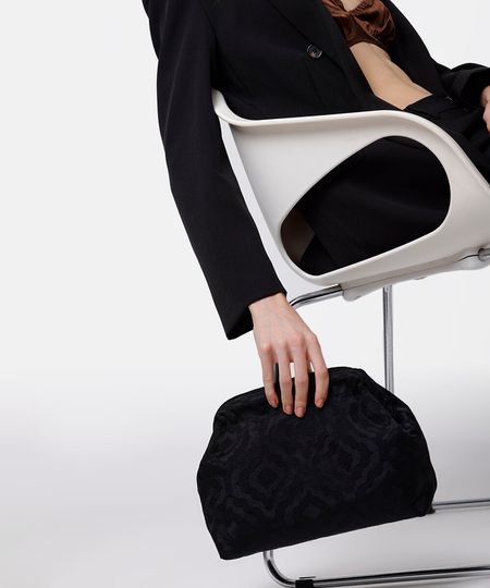 bolsa clutch jacquard mindset preta UNICO