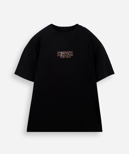 camiseta comfort juvenil em algodão preto 10