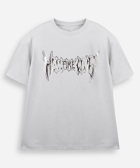 camiseta juvenil de algodão stranger things cinza 10