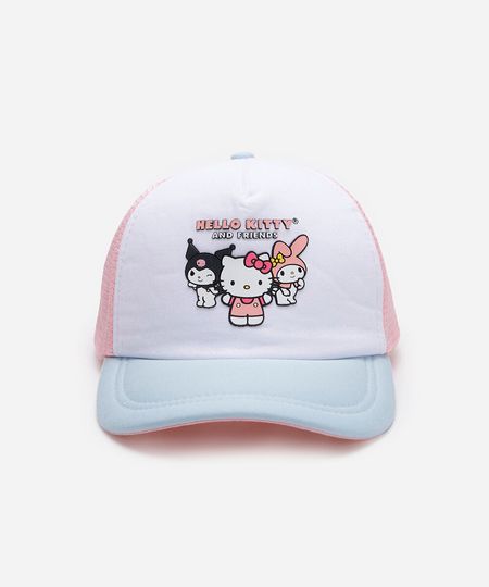 boné aba curva infantil hello kitty colorido UNICO
