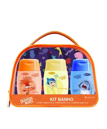kit de banho divertidamente com necessaire UNICO