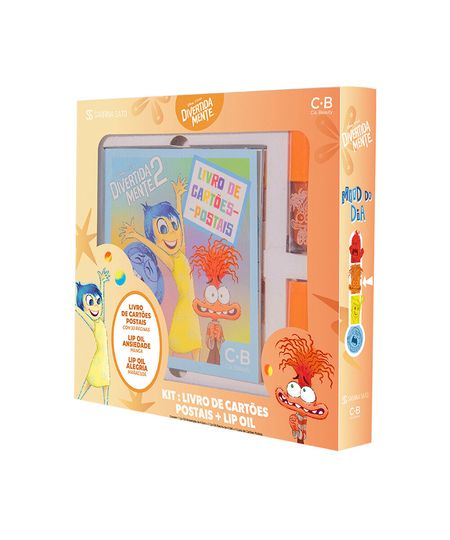 kit de lip oil alegria e ansiedade divertidamente com livro UNICO kit de lip oil alegria e ansiedade divertidamente com livro UNICO