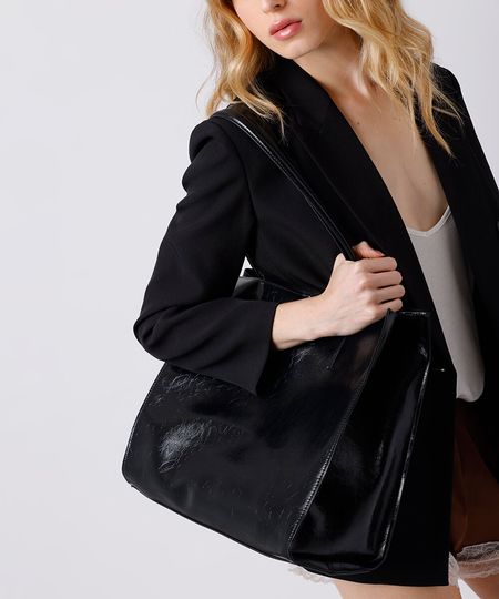 bolsa shopper texturizada mindset preta UNICO