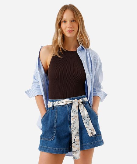 body cavado feminino de poliamida texturizado marrom P body cavado feminino de poliamida texturizado marrom P