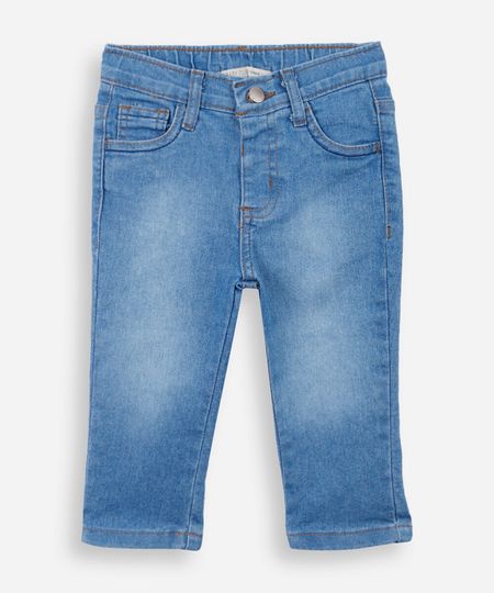 calça slim infantil jeans azul 1