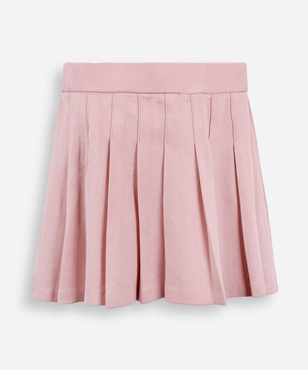 saia curta plissada infantil rosa 6