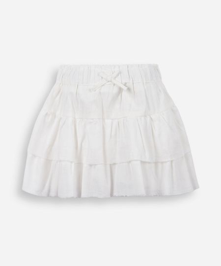 shorts saia infantil em viscolinho off white 4